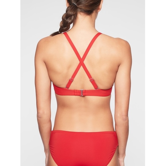 NWT Athleta Twist Up Bikini Top Radiant Red 386376 - Picture 2 of 4